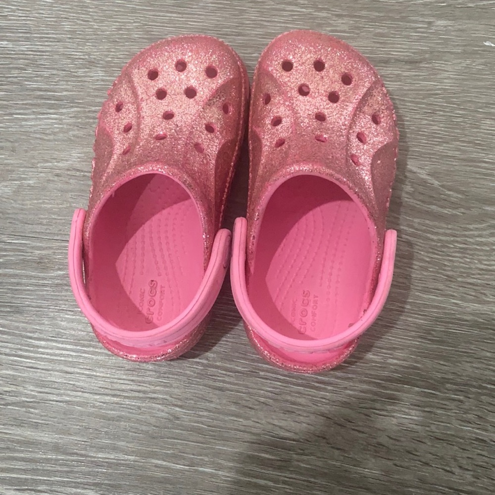 Girls glitter crocs